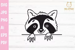 Peeking Racoon SVG  