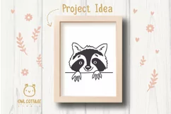 Peeking Racoon SVG for Nursery Poster 
