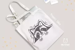 Peeking Racoon SVG for Tote Bag 