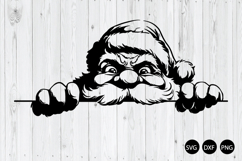 Peeking Santa SVG, Santa Head SVG, Christmas SVG Product Image 1