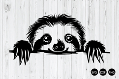 Peeking Sloth SVG, Cute Sloth SVG, Sloth SVG, Animal SVG Product Image 1