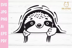 Peeking Sloth SVG 