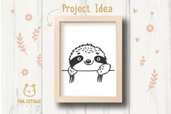 Peeking Sloth SVG for Nursery Poster