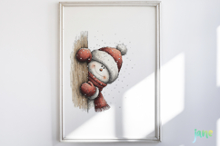 Peeking Snowman Clipart Product Image 5