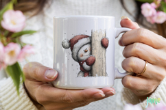 Peeking Snowman Clipart Product Image 3