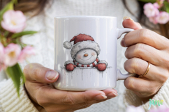 Peeking Snowman Clipart Product Image 3