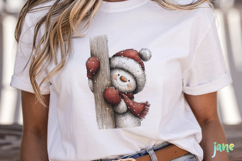 Peeking Snowman Clipart Product Image 2