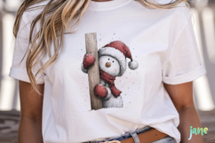 Peeking Snowman Clipart Product Image 2