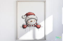 Peeking Snowman Clipart Product Image 3