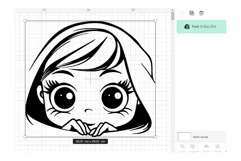 Peeking SVG  Peek a Boo Girl SVG Cut File For Cricut