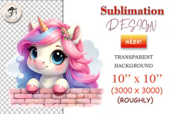 Watercolor unicorn clipart winking while peeking, ideal for fun kids crafts and printable designs.