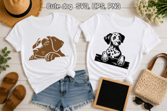 Cute Dog SVG Silhouette Product Image 1