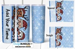 20 oz Tumbler Seamless Sublimation Wrap | Santa Snowman Deer Product Image 1