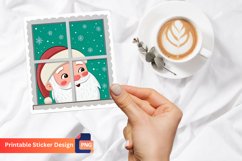Peeping Santa Window Sticker, Christmas Decoration Sticker Product Image 1
