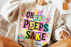 Oh For Peeps Sake Easter PNG, Happy Easter PNG, Easter Bunny Product Image 5
