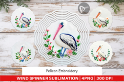 Wind Spinner Pelican Embroidery Product Image 1