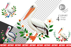 Pelican Embroidery Clipart Product Image 1
