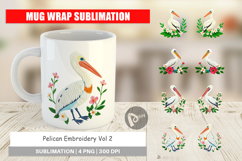 Mug Wrap Pelican Embroidery Product Image 1