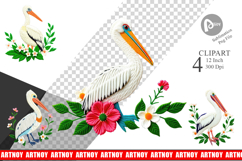 Pelican Embroidery Clipart Product Image 1