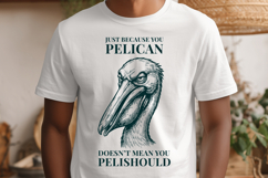 Funny Pelican SVG Pelishould Pun PNG Shirt Design Product Image 3