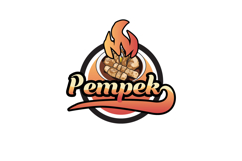 Pempek indonesia food vintage logo template graphic Product Image 1