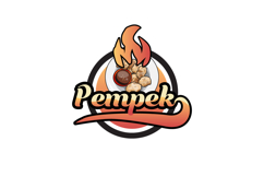 Pempek indonesia food vintage logo template isolated Product Image 1