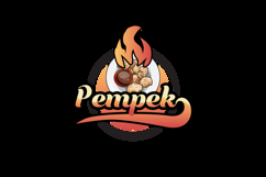 Pempek indonesia food vintage logo template isolated Product Image 2