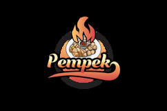 Pempek indonesia food vintage logo template vector Product Image 2
