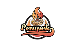 Pempek indonesia food vintage logo template vector Product Image 1