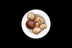 Pempek indonesia street food illustration art Product Image 2