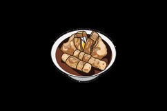 Pempek indonesia street food illustration cartoon Product Image 2