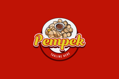 Pempek indonesia street food logo template illustration conc Product Image 2
