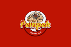 Pempek indonesia street food logo template illustration conc Product Image 1