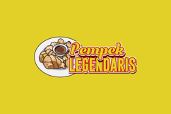 Pempek legendaris food logo template illustration concept Product Image 1