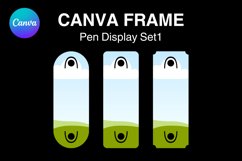 Pen Display Card Canva Frame Template Packaging Design_1 Product Image 1