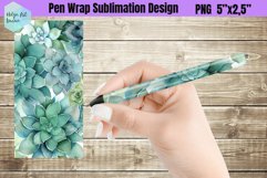 Floral Pen Wraps Sublimation | succulents Product Image 1