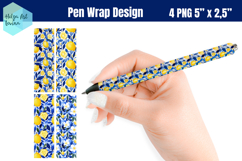 Lemons Summer Pen Wraps Sublimation Product Image 1