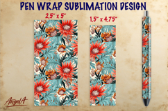 Floral sublimation pen wraps bundle, epoxy pen, Christmas Product Image 12