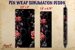 Floral sublimation pen wraps bundle, epoxy pen, Christmas Product Image 11
