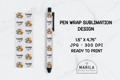 Blonde Messy Bun Teacher Life Pen Wrap Product Image 1