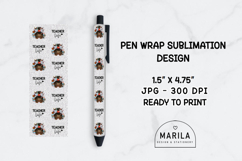 Dark skin Messy Bun Teacher Life Pen Wrap Product Image 1