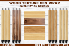 Realistic Wood Texture Pen Wrap Sublimation Designs Product Image 1