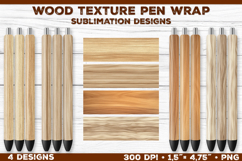 Realistic Wood Texture Pen Wrap Sublimation Designs Product Image 1