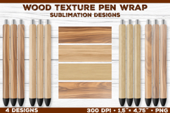 Realistic Wood Texture Pen Wrap Sublimation Designs Product Image 1