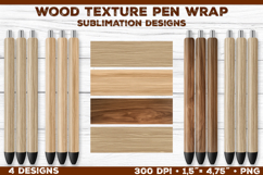 Realistic Wood Texture Pen Wrap Sublimation Designs Product Image 1