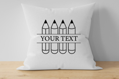 Back To School Monogram SVG | Teacher SVG Designs Product Image 3