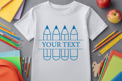 Back To School Monogram SVG | Teacher SVG Designs Product Image 4