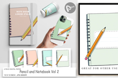 Digital Paper Pencil and Notebook Product Image 1