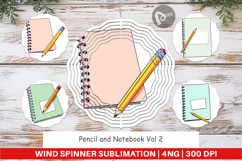 Wind Spinner Pencil and Notebook Product Image 1
