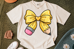 Pencil bow png, Coquette png, Back to school png Product Image 2